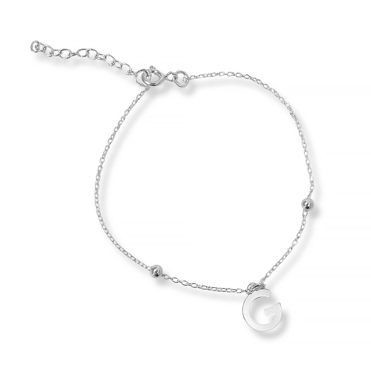 AMBAR JOYERIA - Pulsera de Plata Inicial G