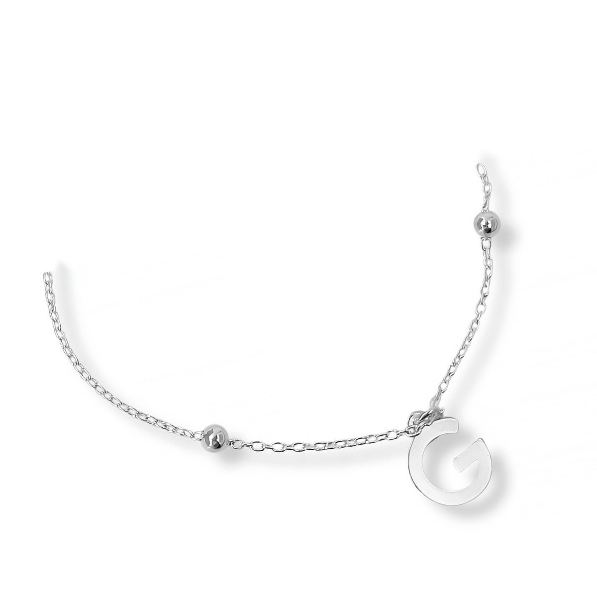AMBAR JOYERIA - Pulsera de Plata Inicial G
