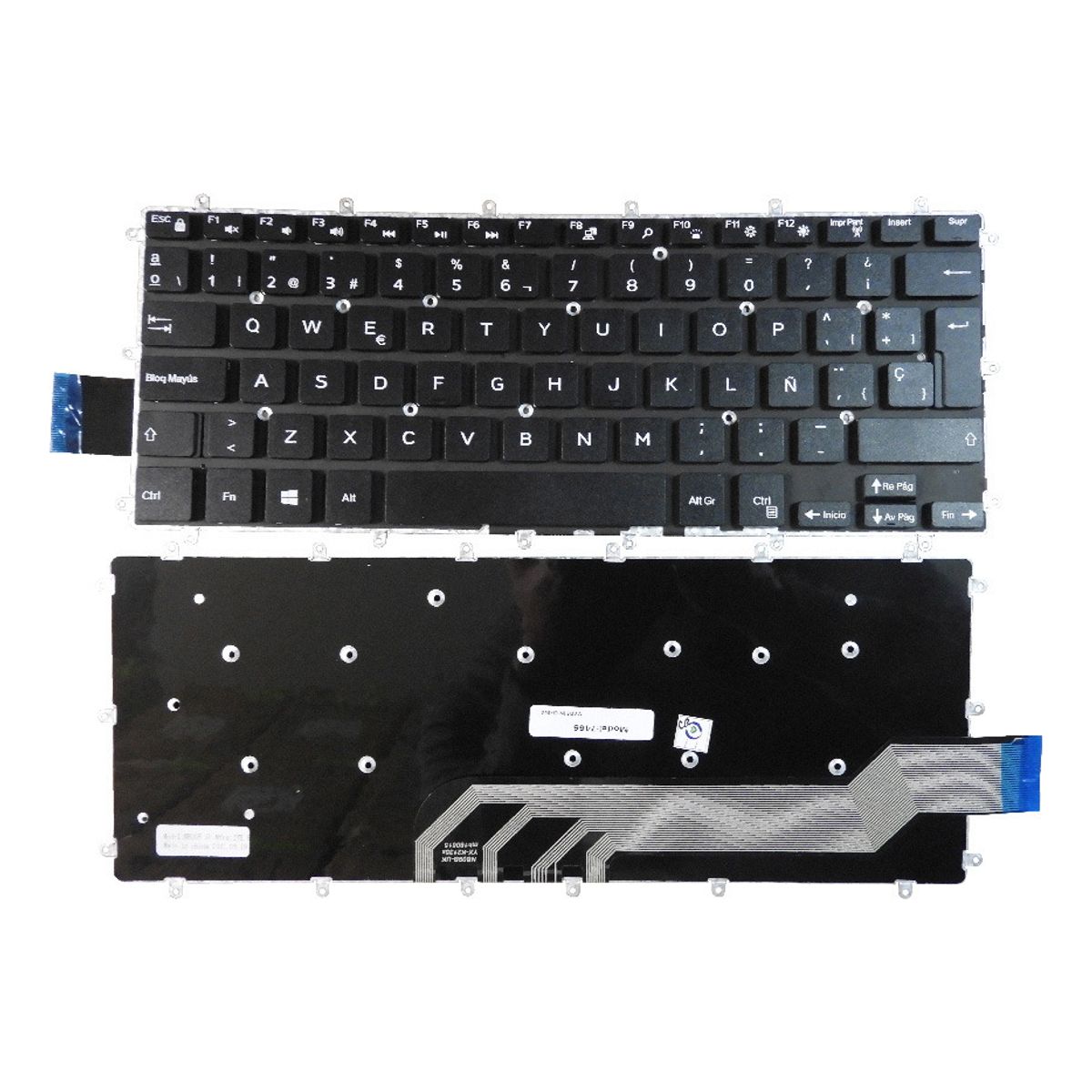 GENERICO - TECLADO PARA LAPTOP DELL NSK-EB1SC SN7250BL 13-5368 14-7000 ESPAÑOL