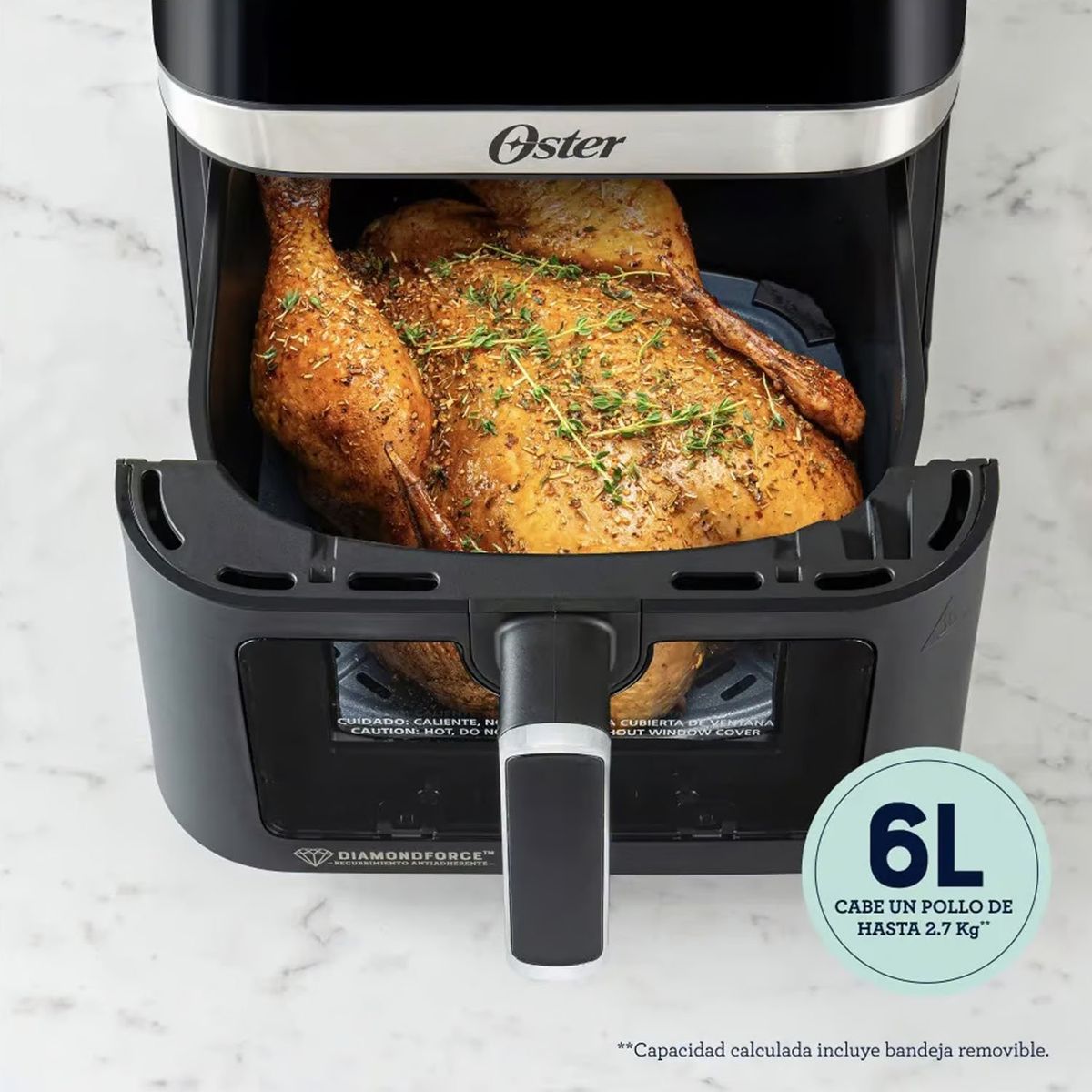 OSTER - Freidora de Aire Digital Oster 10 Programas 6 Lts CKSTAF60WDDF