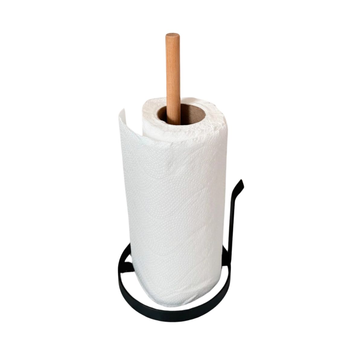 INSPIRA - Porta Porta Papel Toalla de Acero y Madera