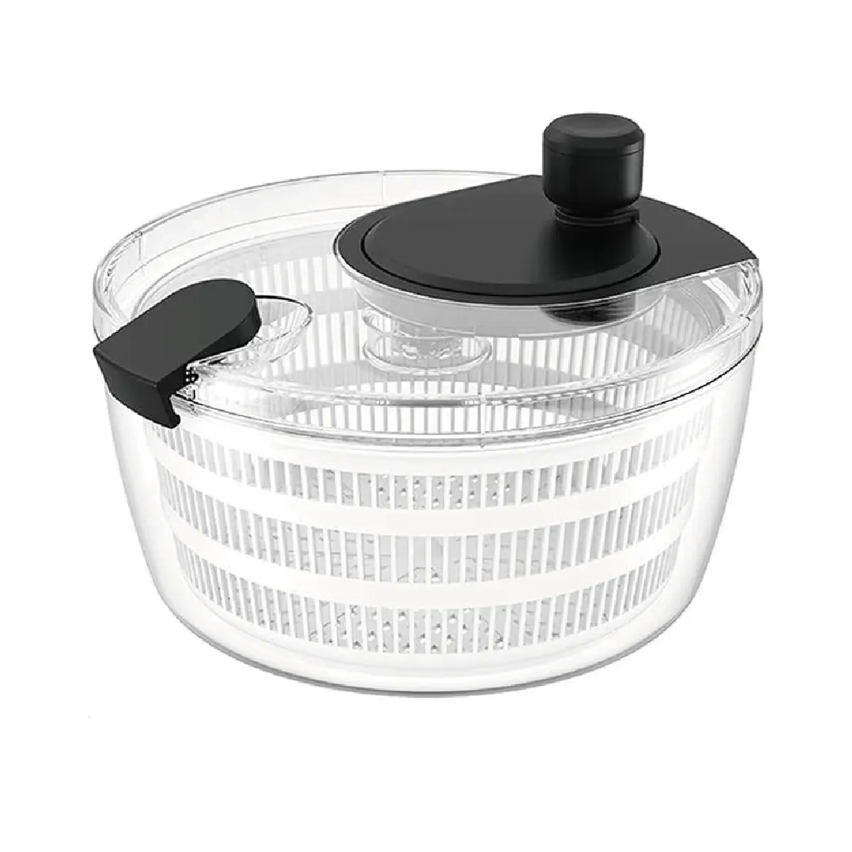 S&T - Centrifugador de verduras de 4L plástico resistente secado rápido