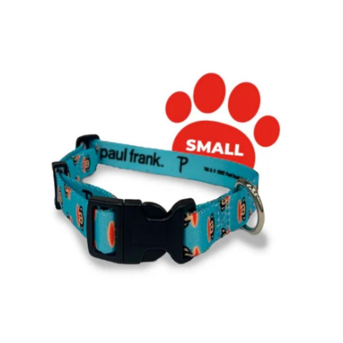 PAUL FRANK - Collar ajustable para perros Paul Frank Julius - Celeste - M
