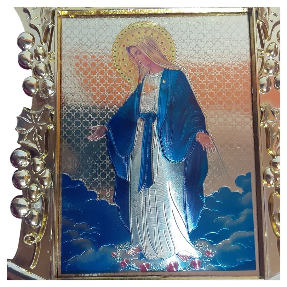 GENERICO - Retrato Cuadro Religioso Virgen de los Milagros Pergamino 17cm
