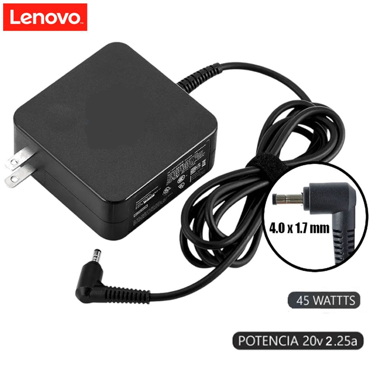 GENERICO - Cargador compatible Laptop Lenovo 20V 225A 40-17mm 45w