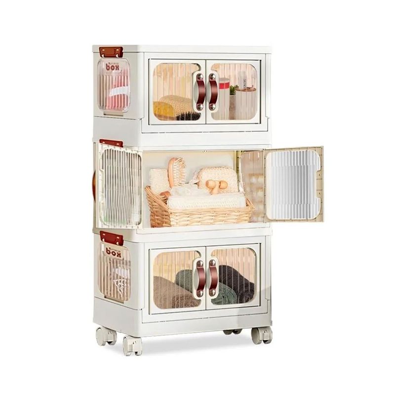 GENERICO - Organizador Multiuso Mueble Estante De 3 Niveles Multiuso Plegable 10C