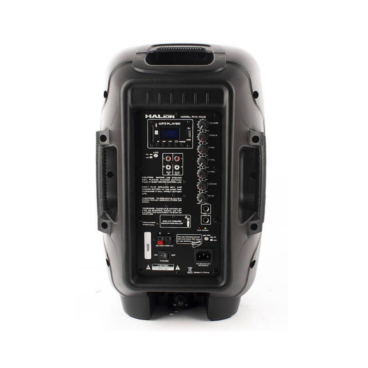 HALION - PARLANTE ACTIVO HALION 1000W 1UHF MIC BATERIA - PHA-10MB