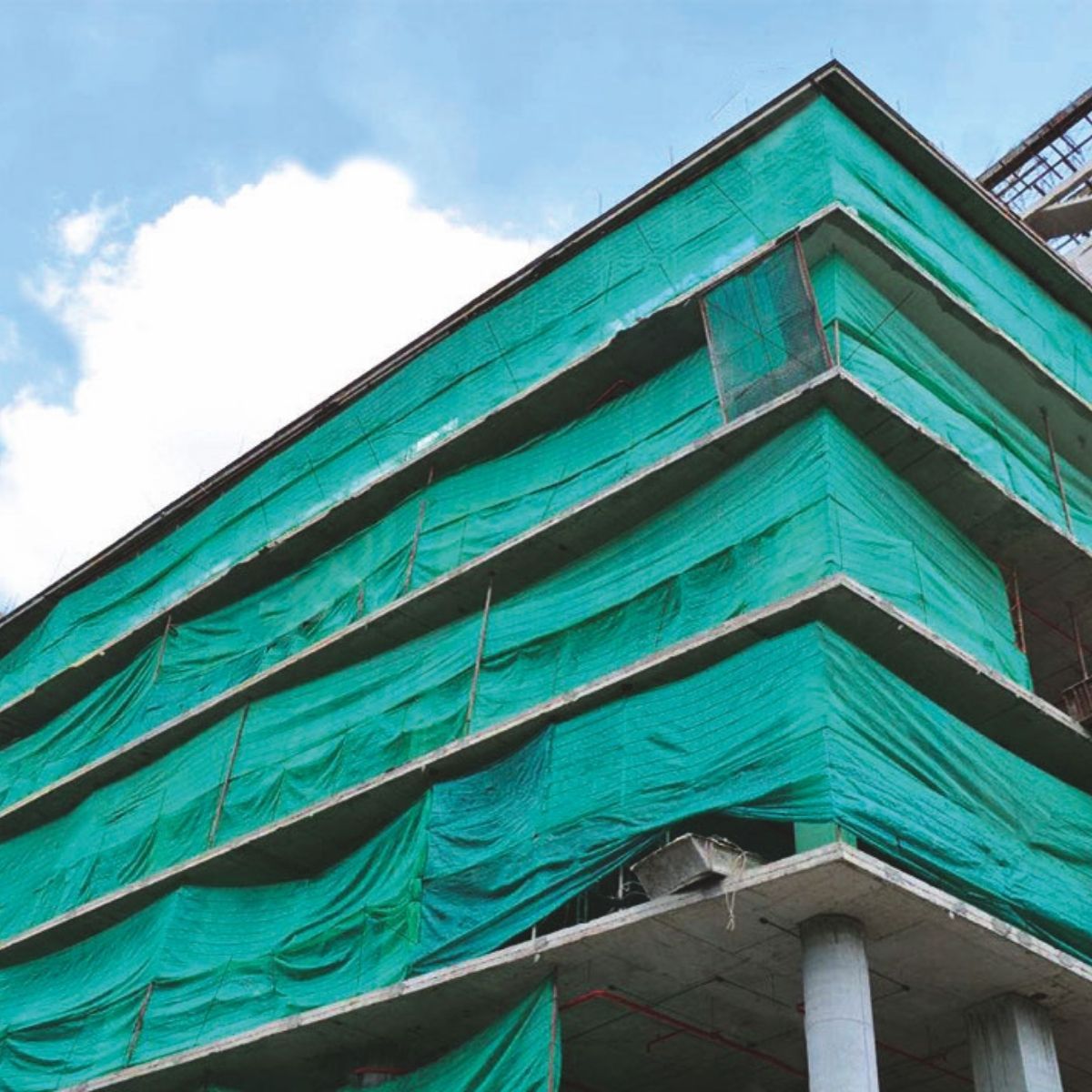 QRUBBER - Malla raschel 80% 100 M x 2.1 M verde - QRubber