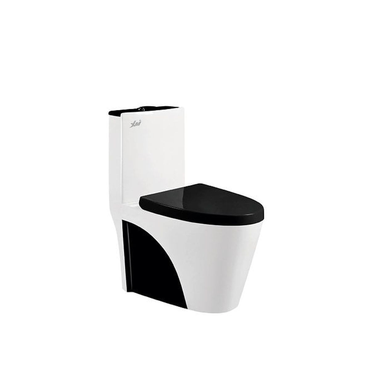 GENERICO - INODORO ONE PIECE BLANCO CON NEGRO IN8835N
