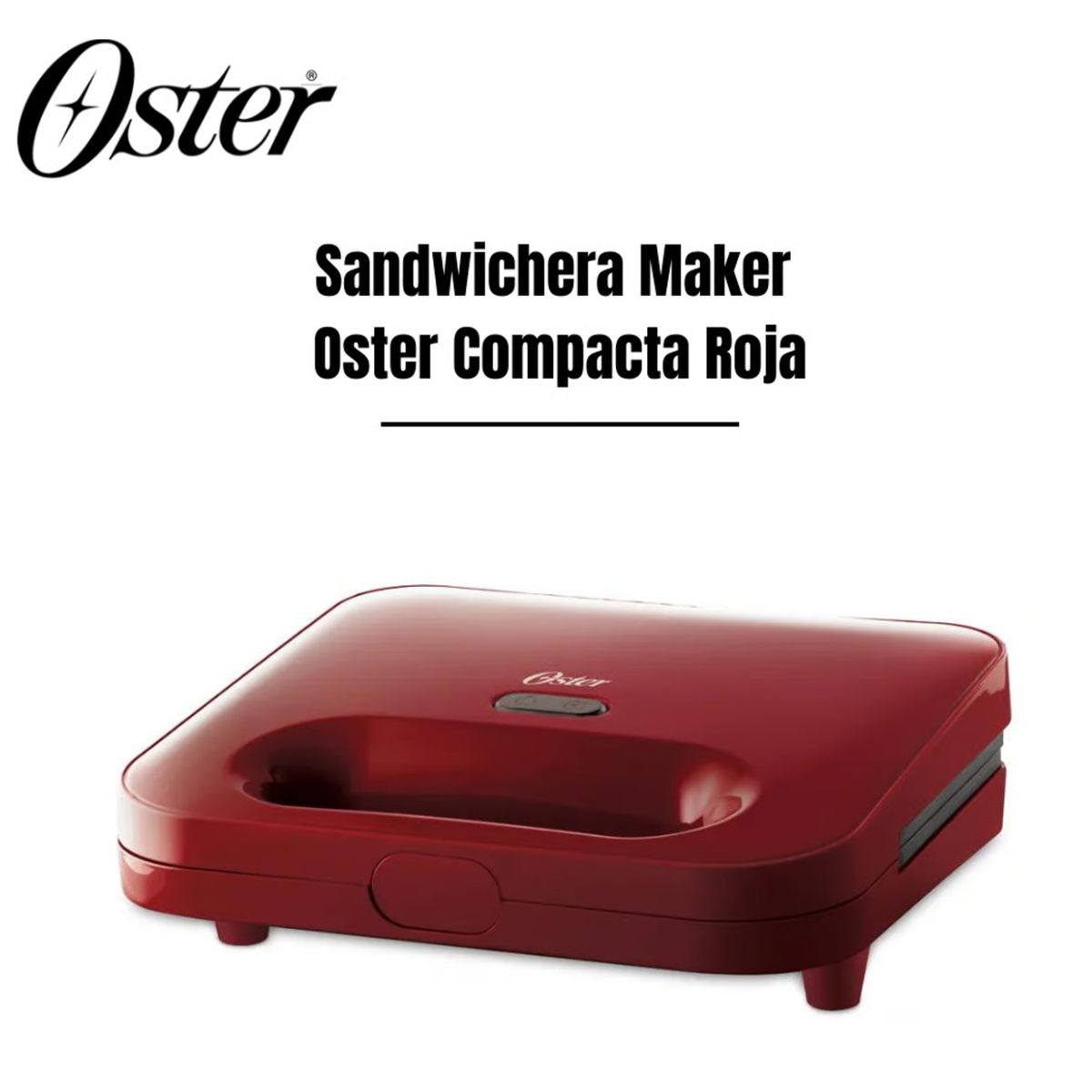 OSTER - Sandwichera Maker Oster Compacta - Rojo