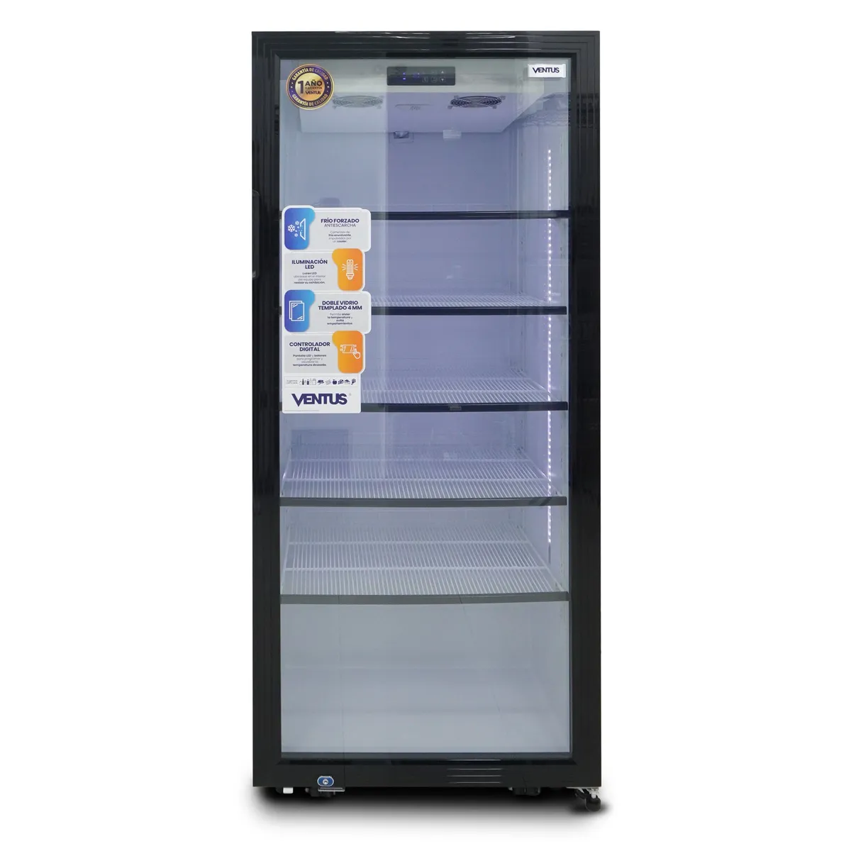 VENTUS - Ventus Visicooler 1 Puerta 510L - No Frost, Doble Vidrio y Luz LED - LG-510TC