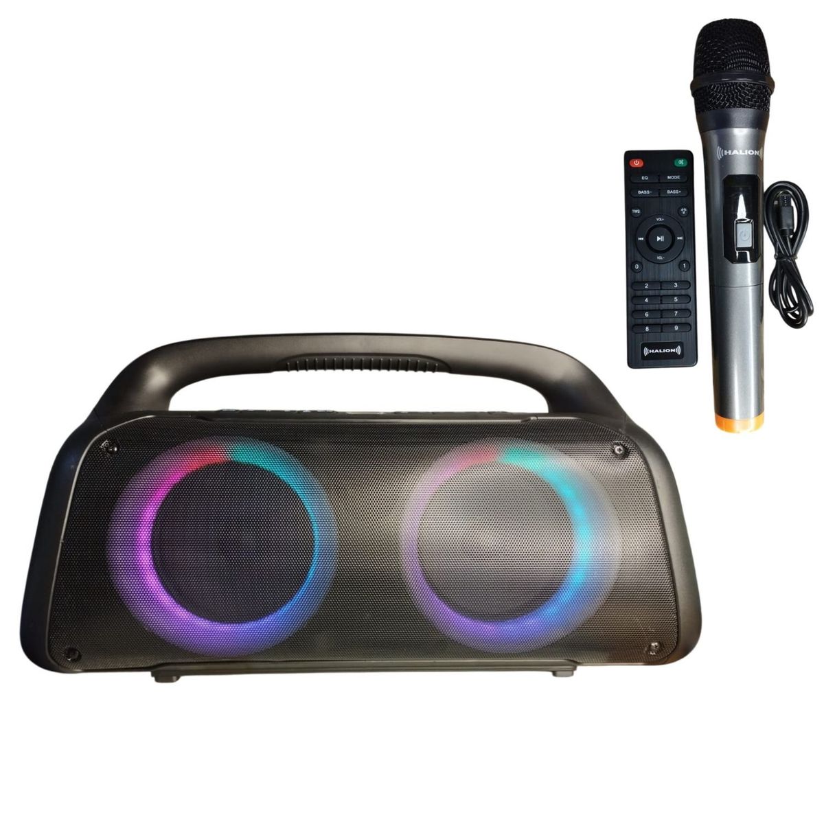 HALION - Parlante Portátil Halion AVALON HA W57 USB BT MICROFONO RGB