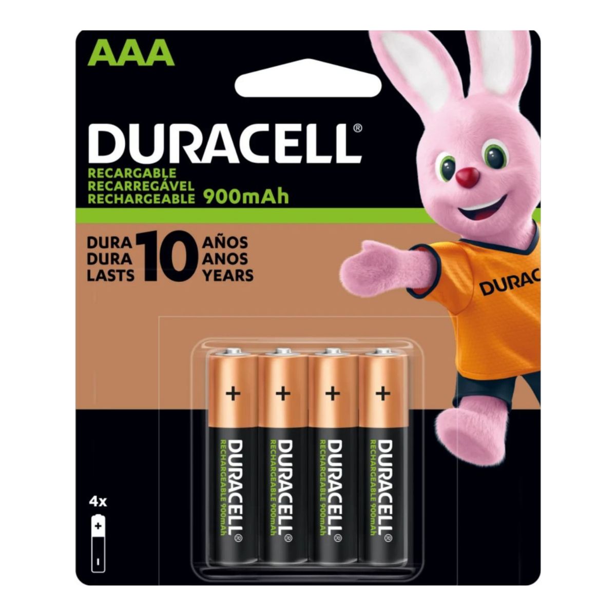 DURACELL - Caja de 48 unid de Pilas Recargables Duracell AAA de 900 mAh