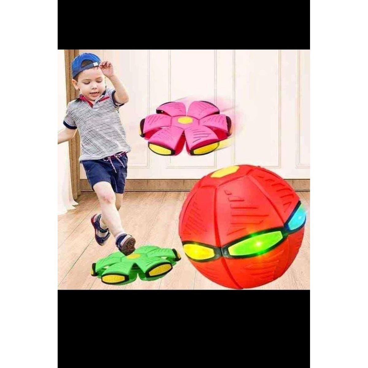GENERICO - PACK X2 PELOTA VOLADORA FLAT BALL CON LUCES