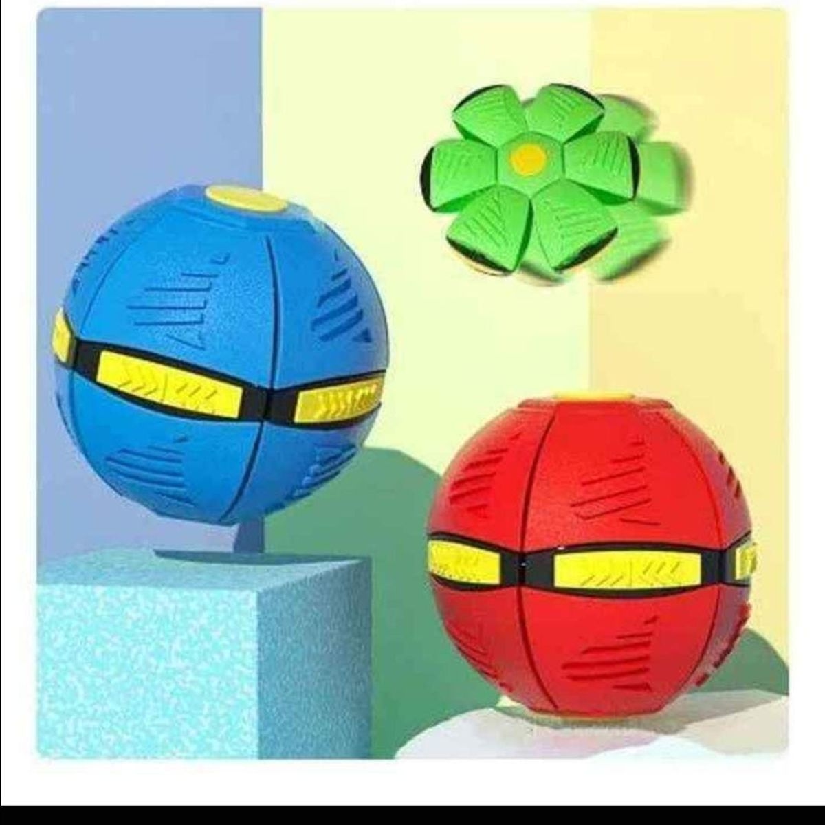 GENERICO - PACK X2 PELOTA VOLADORA FLAT BALL CON LUCES