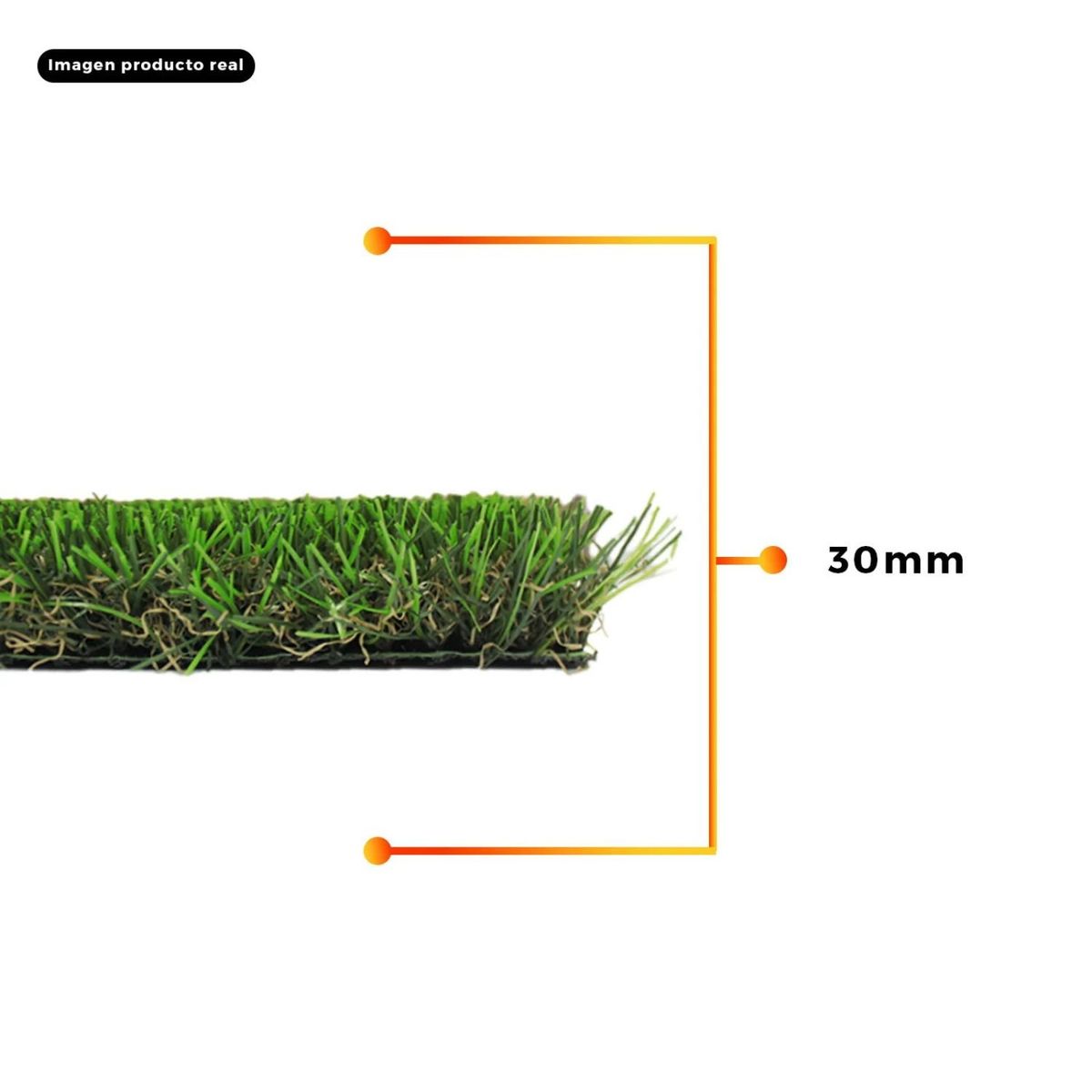 Grass Sintético Pucón Premium 2m x 20m x 30mm - Qrubber, marca QRUBBER - Foto Principal