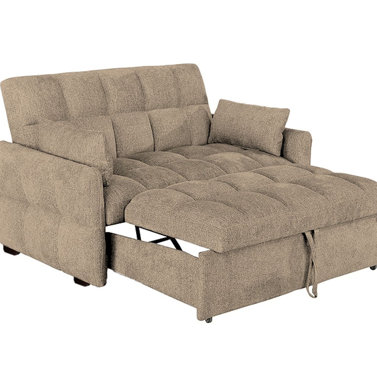 BARAKA HOME - Sofá Cama Aloro con 2 Almohadas 2 Plz - Beige Claro