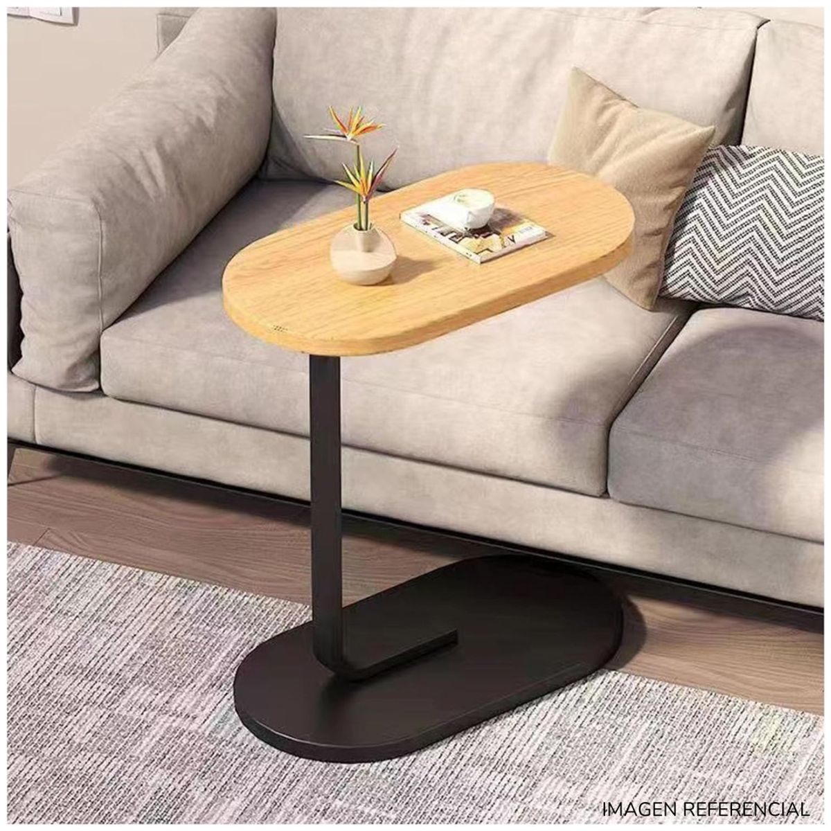 INSPIRA MARKET - Mesa Auxiliar de Centro Oval B