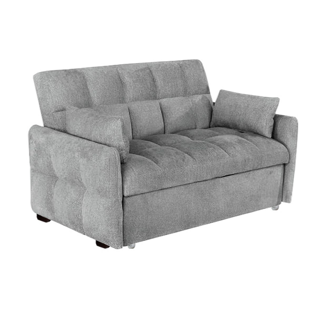 BARAKA HOME - Sofá Cama Aloro con 2 Almohadas 2 Plz - Gris Claro