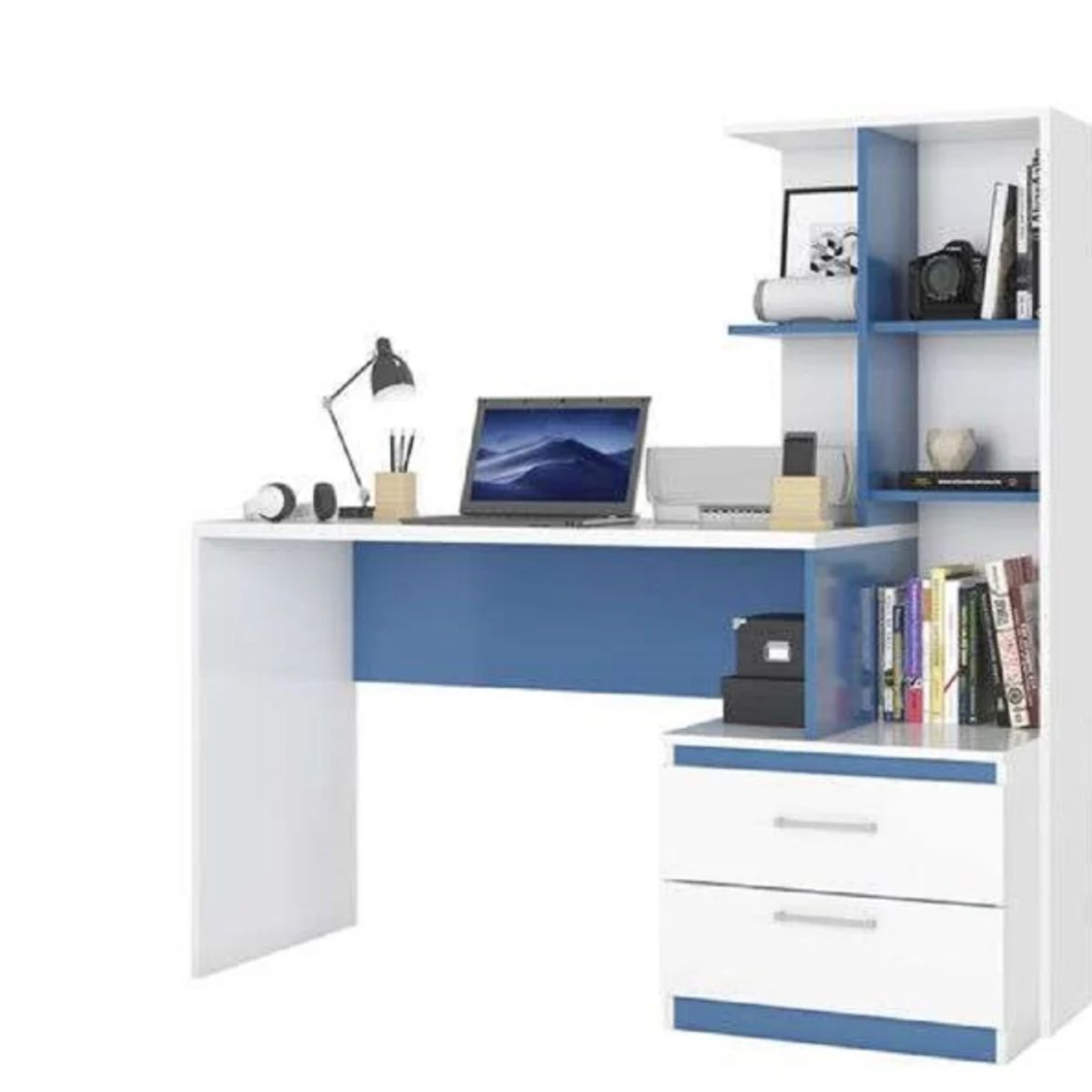 NACION MUEBLES - ESCRITORIO CON ESTANTE DANNA CLASICO