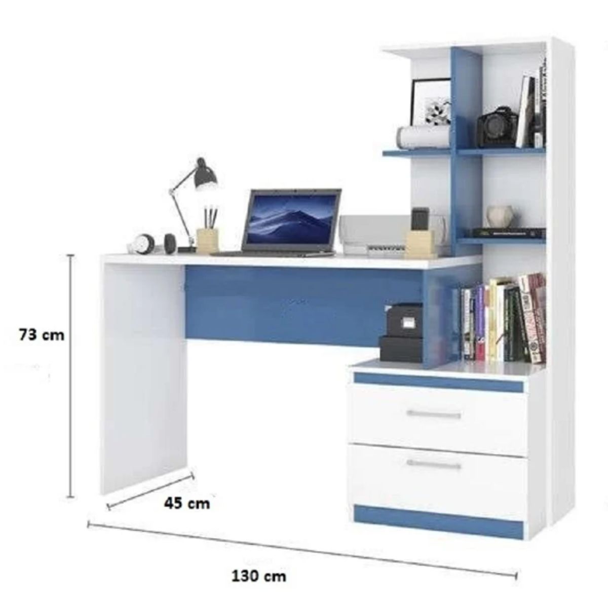 NACION MUEBLES - ESCRITORIO CON ESTANTE DANNA CLASICO