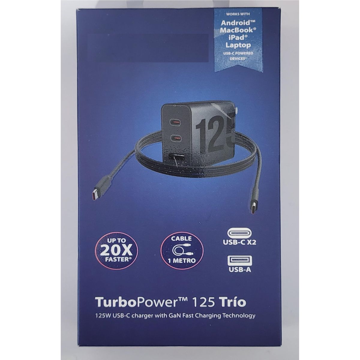 GENERICO - Cargador PARA Motorola Turbo Power 125W Carga Rapida CAJA
