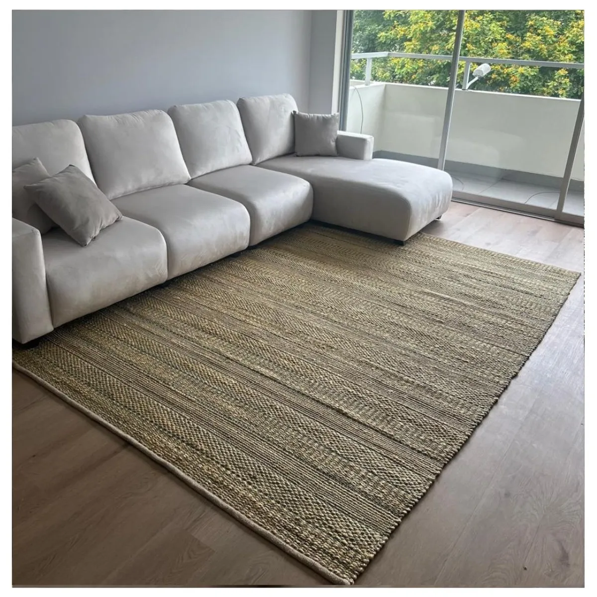 GENERICO - Alfombra  Yute Sakanda IC-17797 Verde  280 x 365 cm