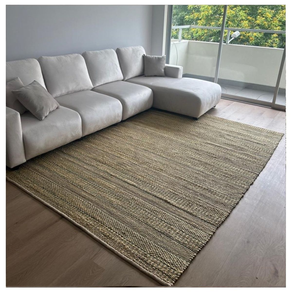 GENERICO - Alfombra  Yute Sakanda IC-17797 Verde  280 x 365 cm