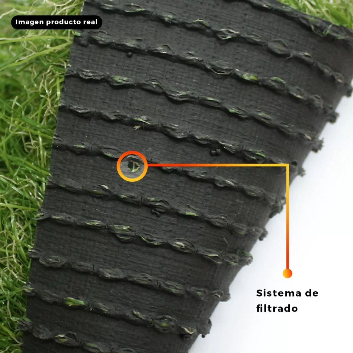 QRUBBER - Grass Sintético Huilo Huilo 4m x 5m x 35mm - Qrubber