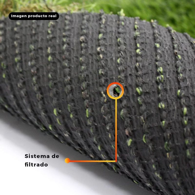 QRUBBER - Grass Sintético Frutillar Premium 2m x 20m x 40mm