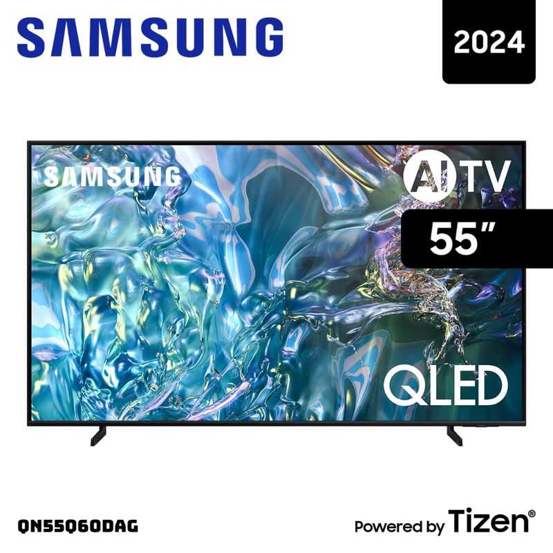 SAMSUNG - TELEVISOR SAMSUNG 55 QLED SMART TV TIZEN OS 4K UHD - QN55Q60DAG