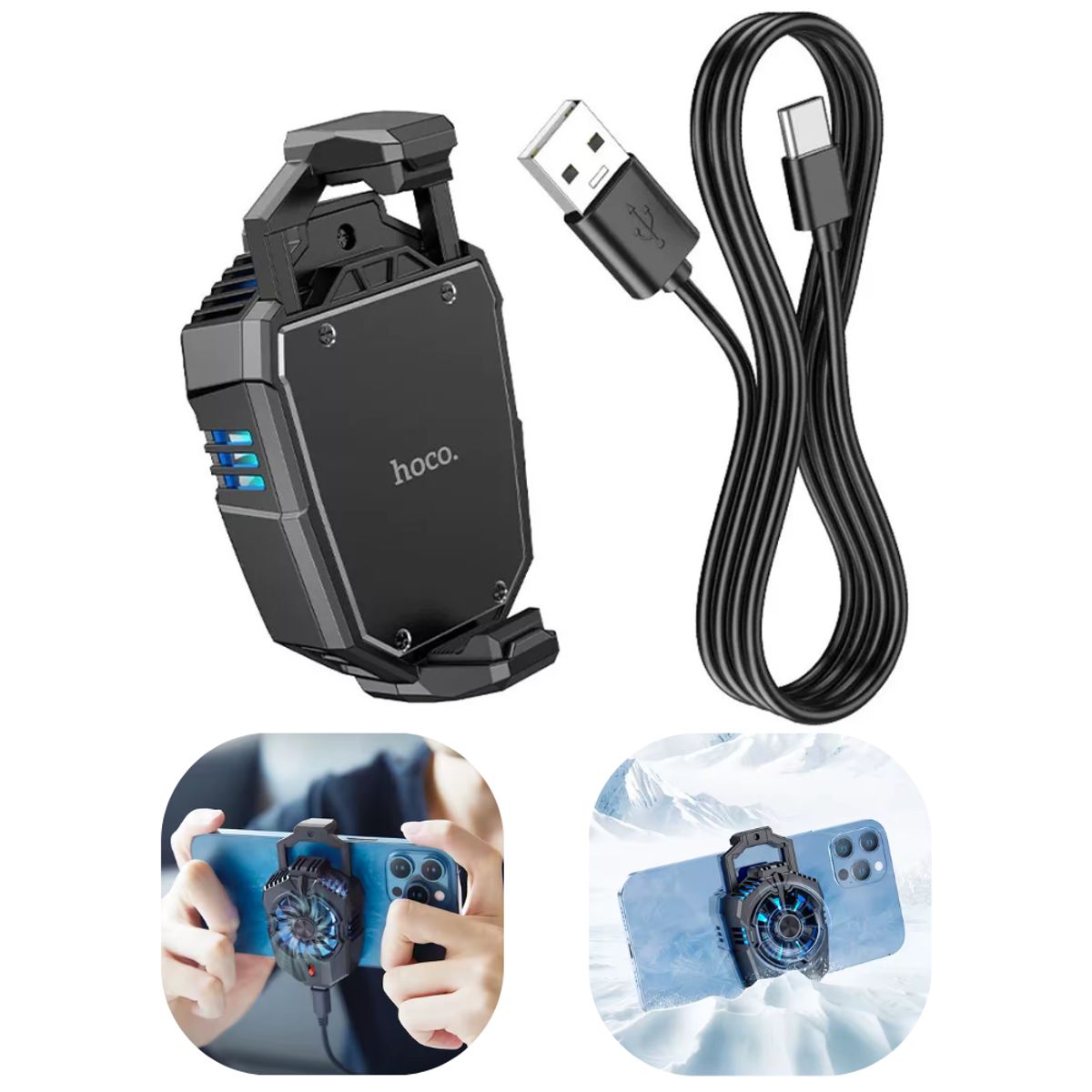 HOCO - Dispositivo de refrigeración móvil ultrasilencioso HOCO GM10