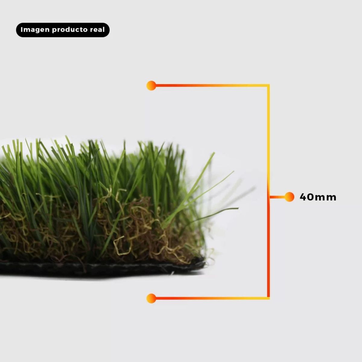 QRUBBER - Grass Sintético Frutillar Premium 4m x 10m x 40mm - Qrubber