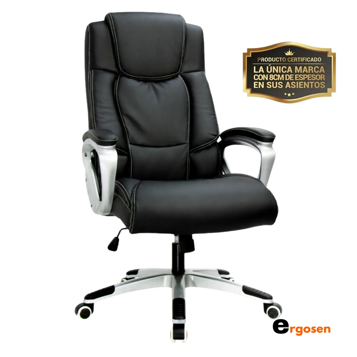 ERGOSEN - SILLA GIRATORIA CUERINA ROYAL