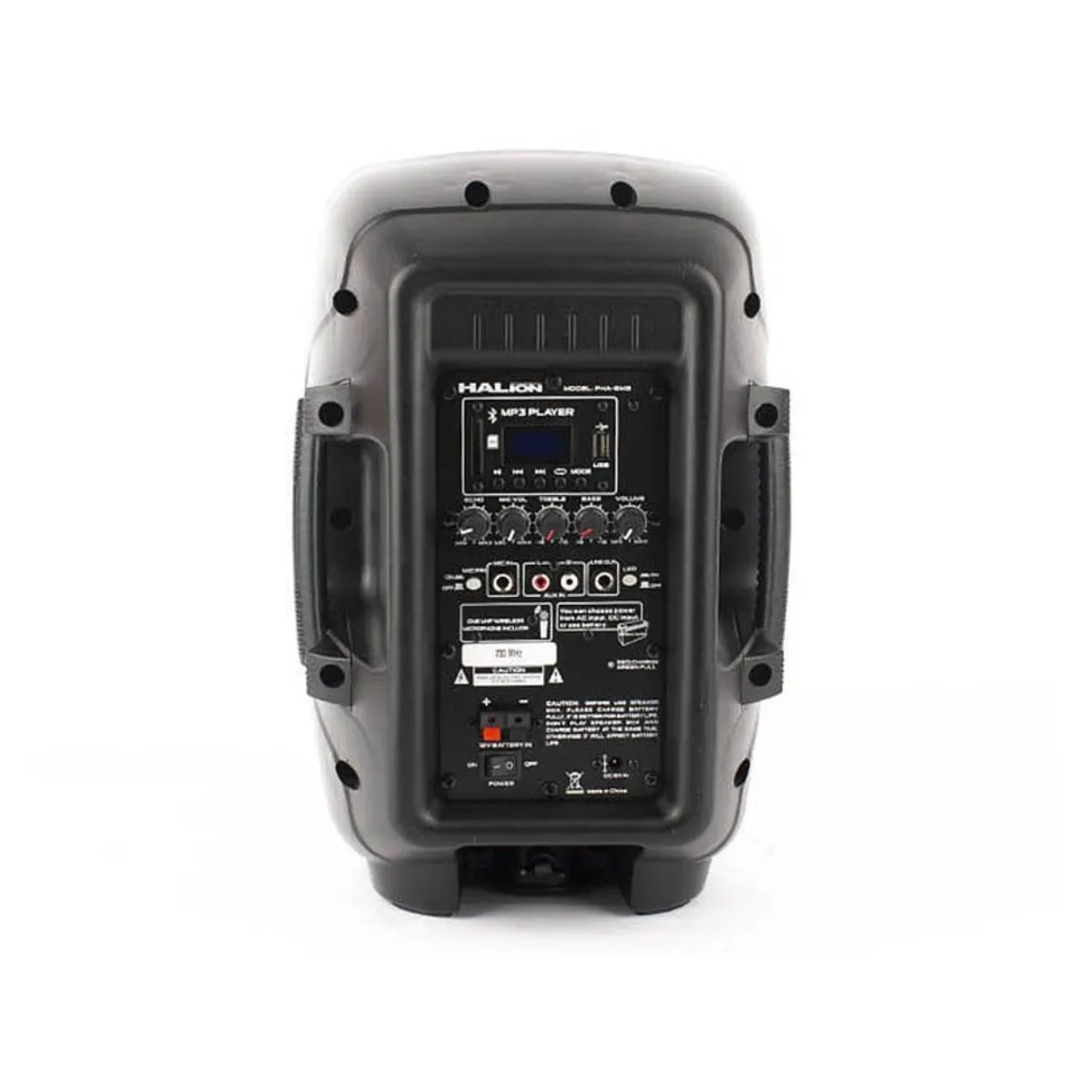 HALION - PARLANTE ACTIVO HALION 600W 1UHF MIC BATERIA - PHA-8MB