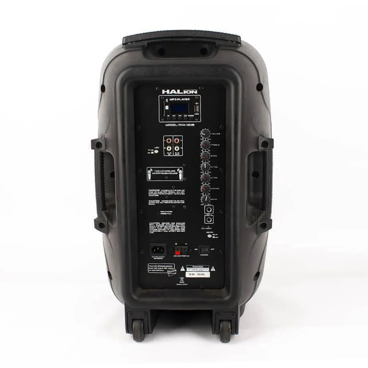 HALION - PARLANTE ACTIVO HALION 1500W 2UHF MIC BATERIA - PHA-12MB