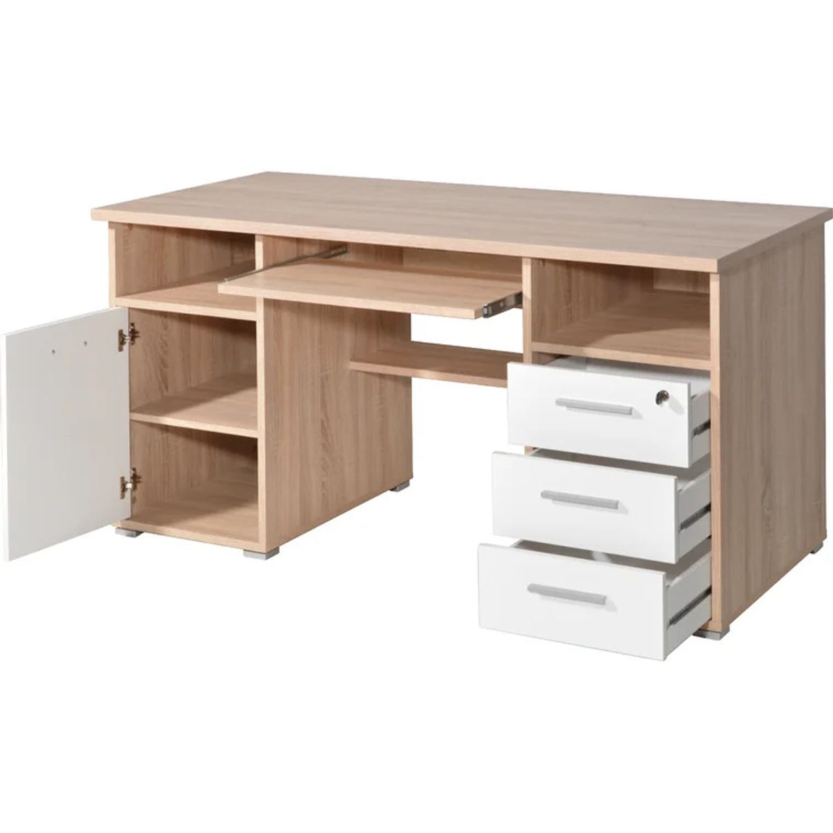 GENERICO - Escritorio Moderno Filo color Blanco y Duna R&R Muebles