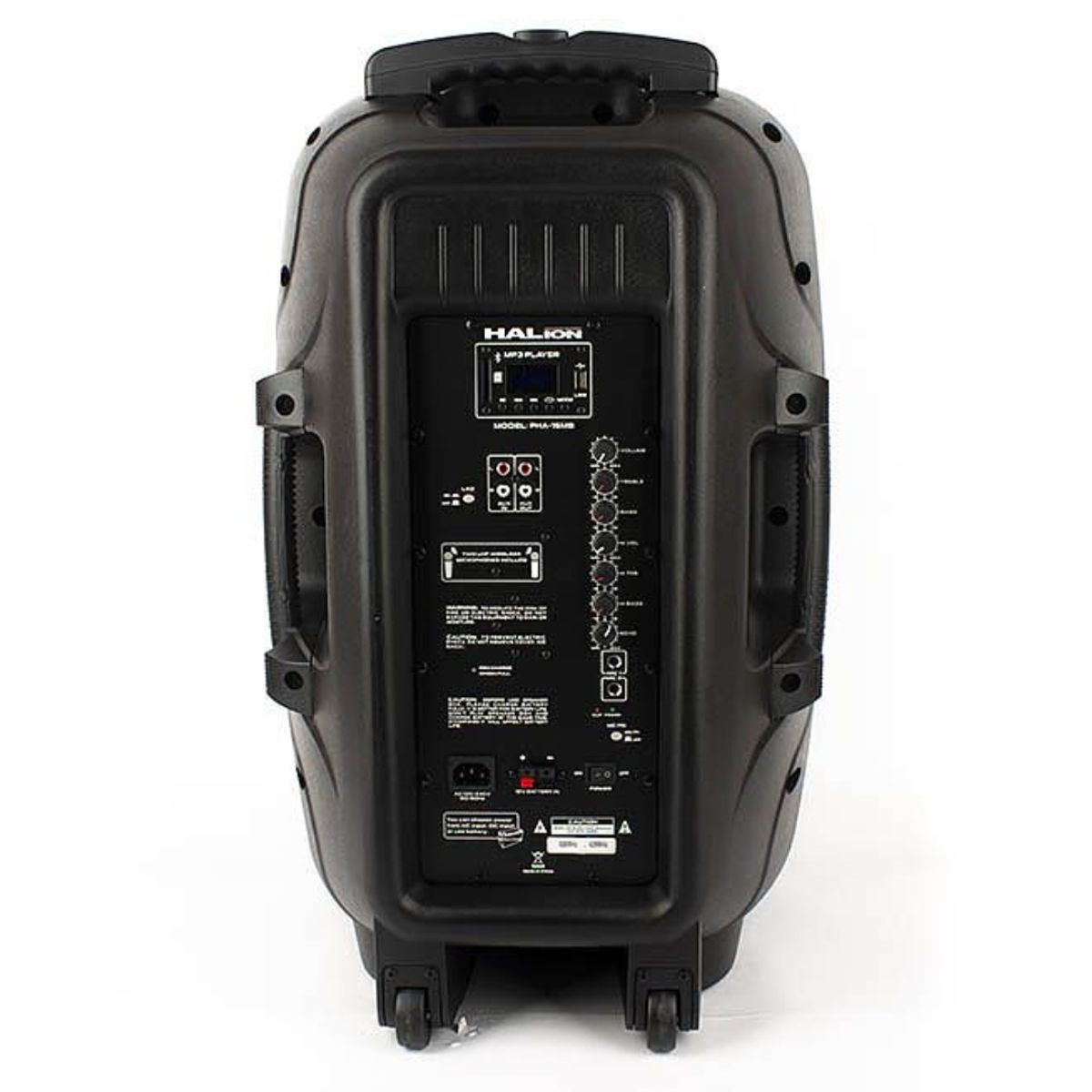 HALION - PARLANTE ACTIVO HALION 2000W 2UHF MIC BATERIA - PHA-15MB