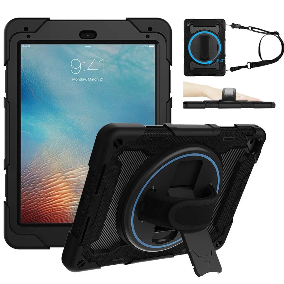 GENERICO - Funda Armor para iPad Pro 9.7 A1673 A1674 A1675 Case Anti Golpes