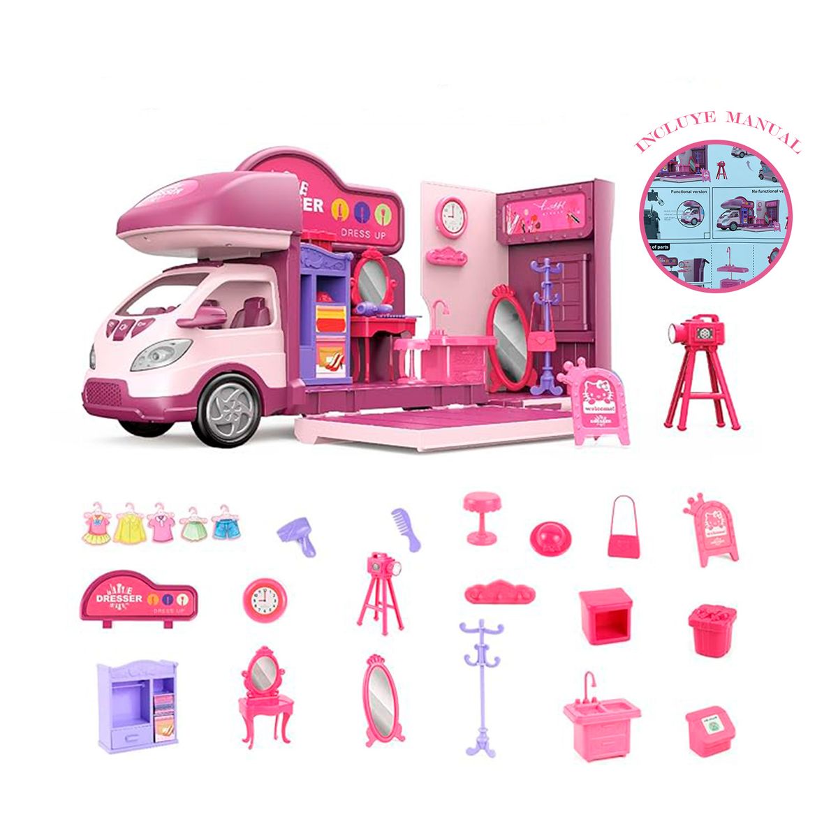 GENERICO - Juguete Carro Camper Recreacional Musical 2 en 1