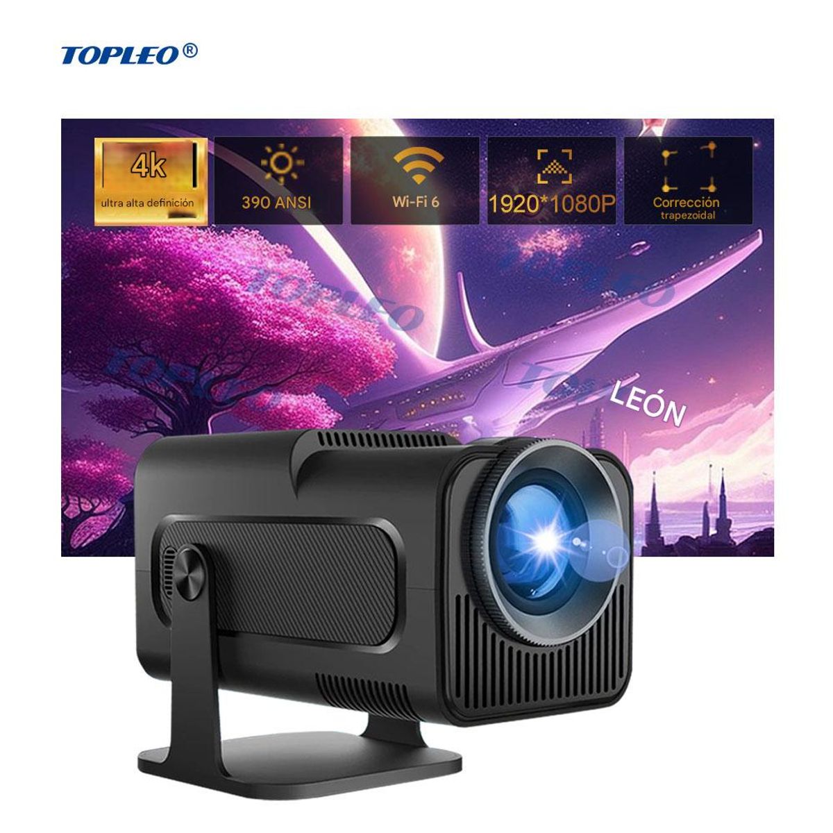 GENERICO - Proyector HY320 TOPLEO Smart 4K Android11 Wifi 6 Bluetooth