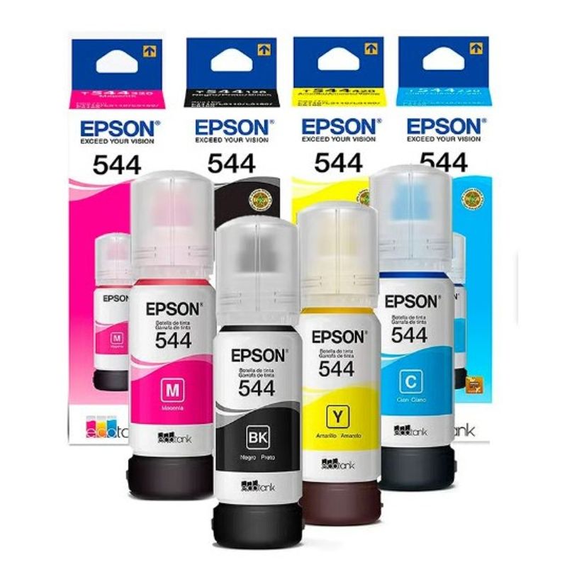 EPSON - Pack 4 Tintas Epson 544 Cyan Magenta Yellow Black