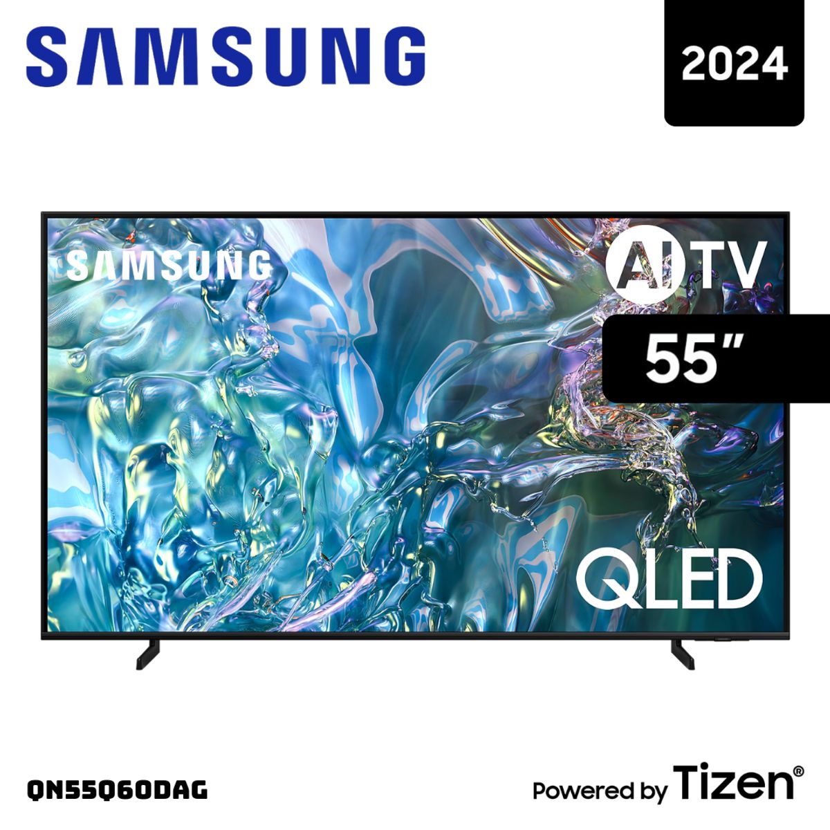 SAMSUNG - TELEVISOR SAMSUNG 55 QLED SMART TV TIZEN OS 4K UHD - QN55Q60DAG