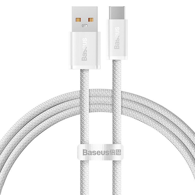 BASEUS - CABLE BASEUS USB  A - USB C - 100W - CARGA RAPIDA - 2MT - BLANCO