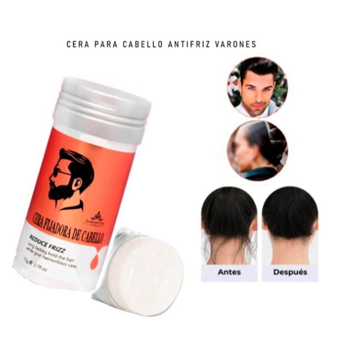GENERICO - Cera para Cabello Antifrizz Varones