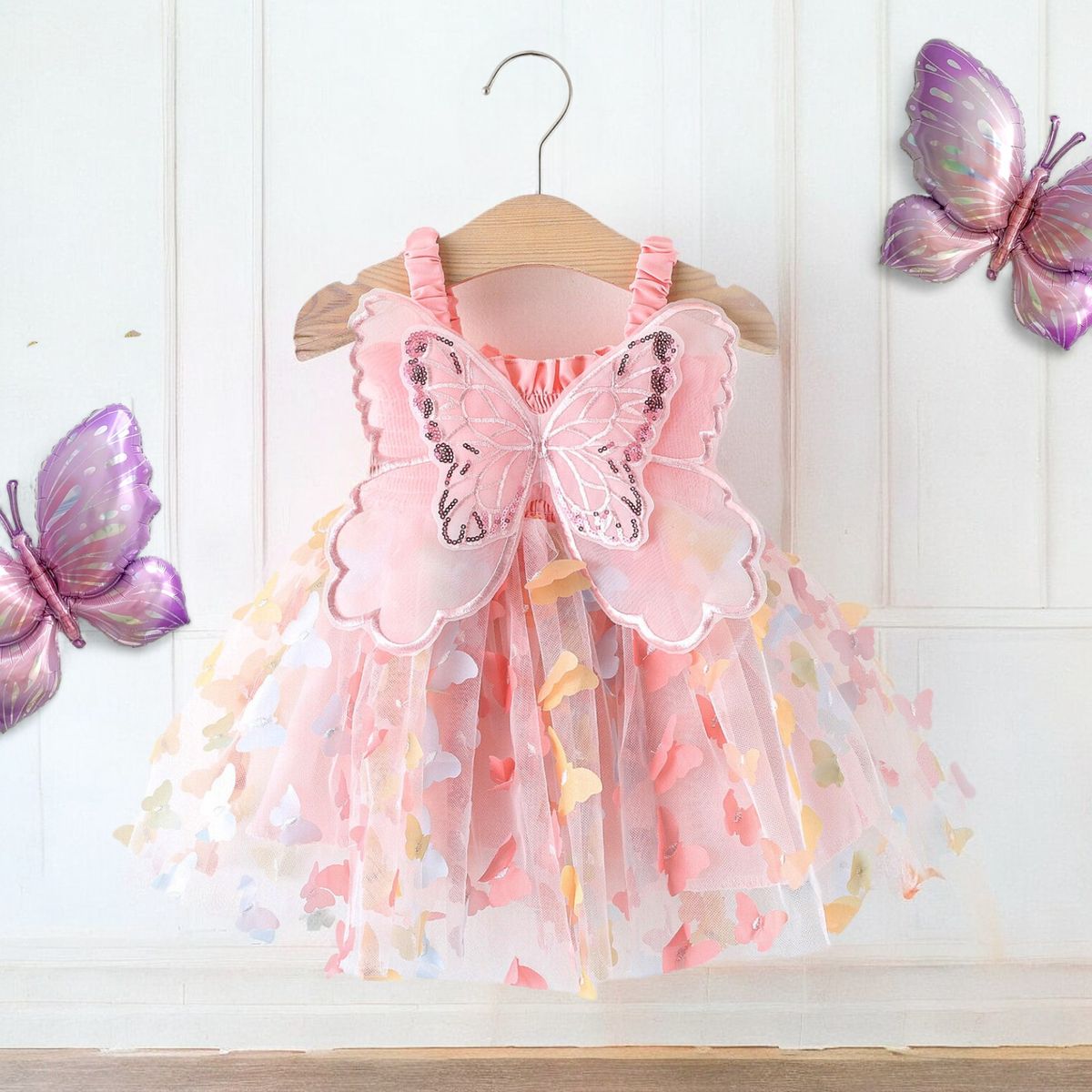 GENERICO - VESTIDO PARA BEBÉ  - MODELO MARIPOSA