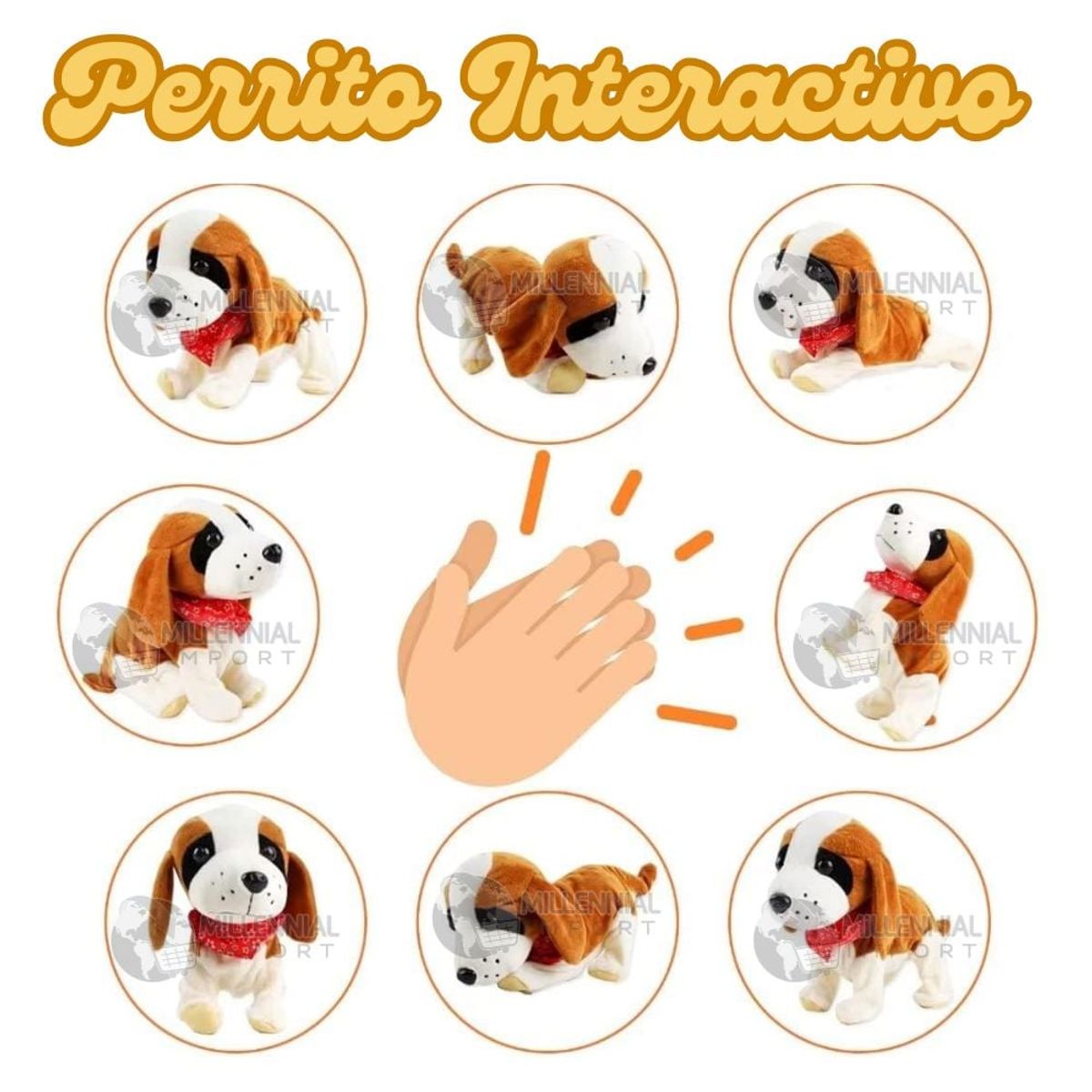 GENERICO - Juguete Perro Interactivo - Sensor Táctil y Sonido