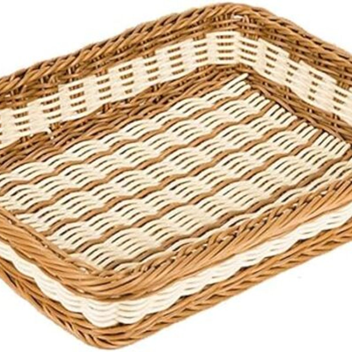 PERU - Cesta de Mimbre Tejida para el Hogar Marron y Beige