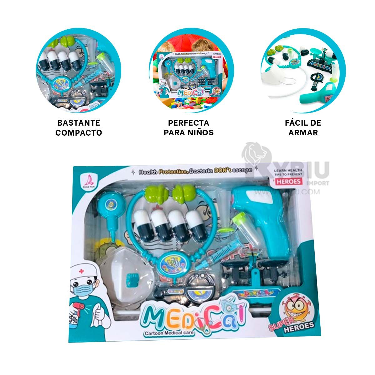RYBIU IMPORT - Kit de Piezas para Jugar con Amigas Verde Y+Gift MiniAgenda