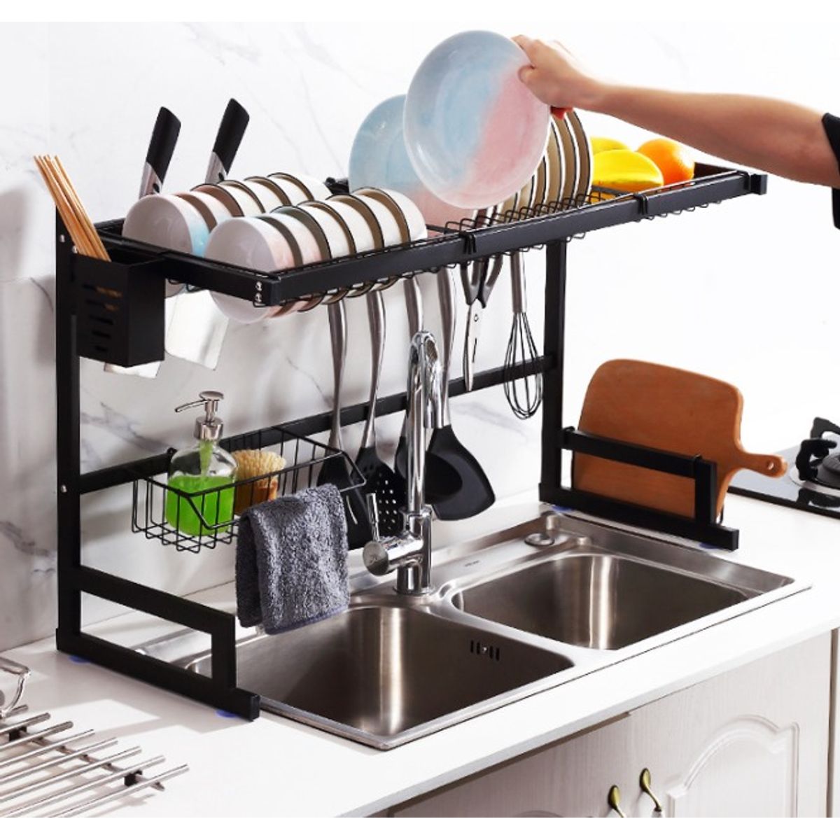 GENERICO - Escurridor De Platos 1 Nivel - Negro